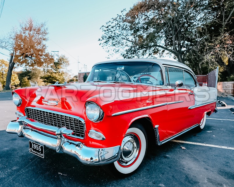 1955 Red Chevrolet Bel Air - Carzoomers